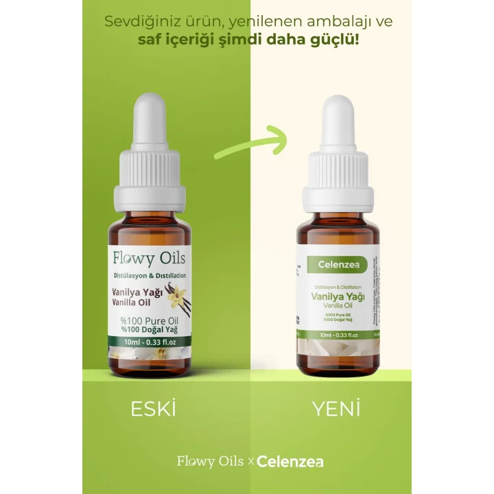 Celenzea Vanilya Yağı%100 Doğal Bitkisel Uçucu Yağ Vanilla Oil 10ml