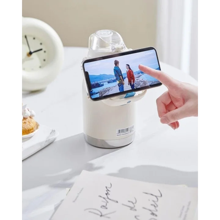 Çelik Termos Matara Phone Holder 1000Ml Beyaz