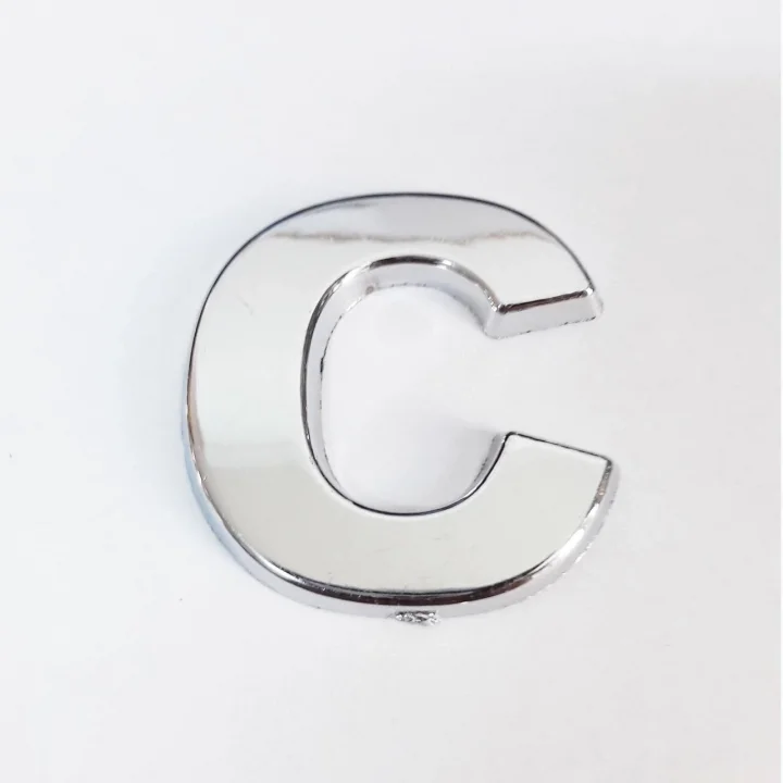 Mey İthalat® Cemax C Harfi  3,75 cm Krom Yapışkanlı