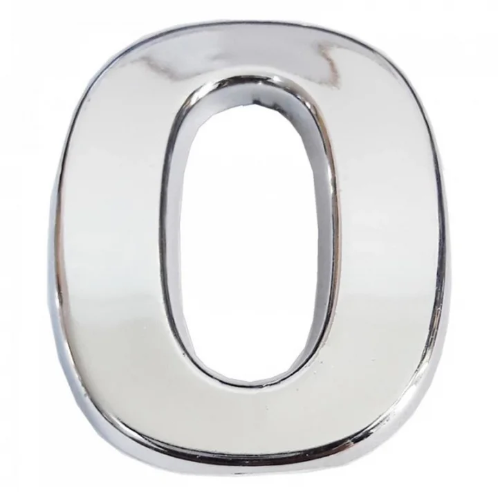 Mey İthalat® Cemax Krom Yapışkanlı 0 Rakamı 5 cm