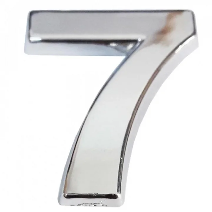 Mey İthalat® Cemax Krom Yapışkanlı 7 Rakamı 5 cm