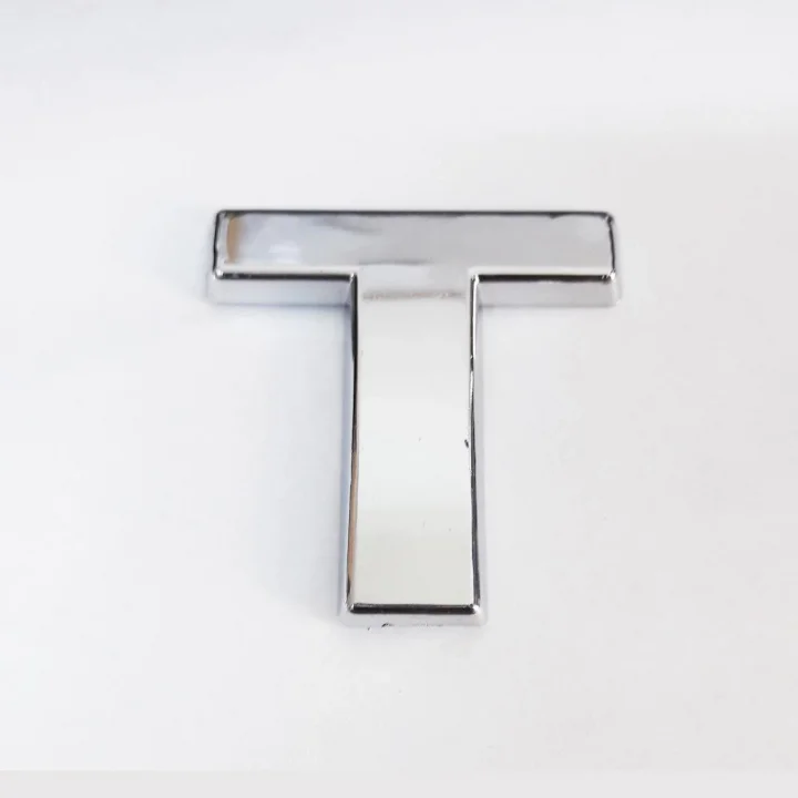 Mey İthalat® Cemax T Harfi  3,75 cm Krom Yapışkanlı