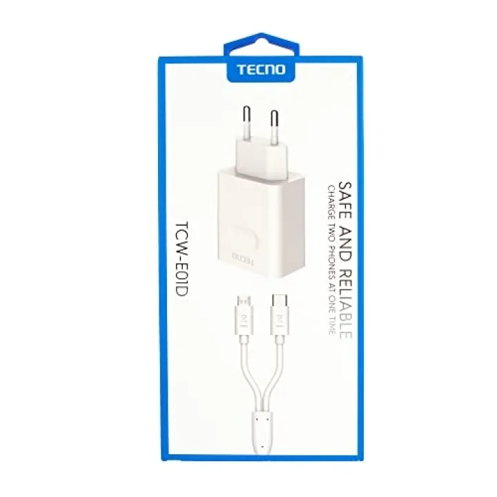 CHARGER + DATA CABLE TCW-E01D BEYAZ