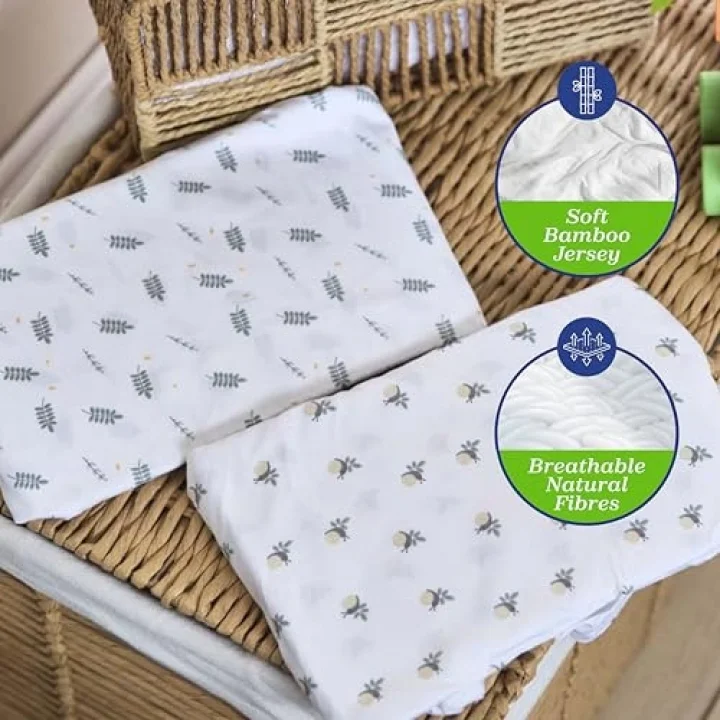 Chicco Çarşaf Bambu Set İki Parça Baby Hug Greenery