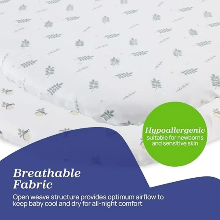 Chicco Çarşaf Bambu Set İki Parça Baby Hug Greenery