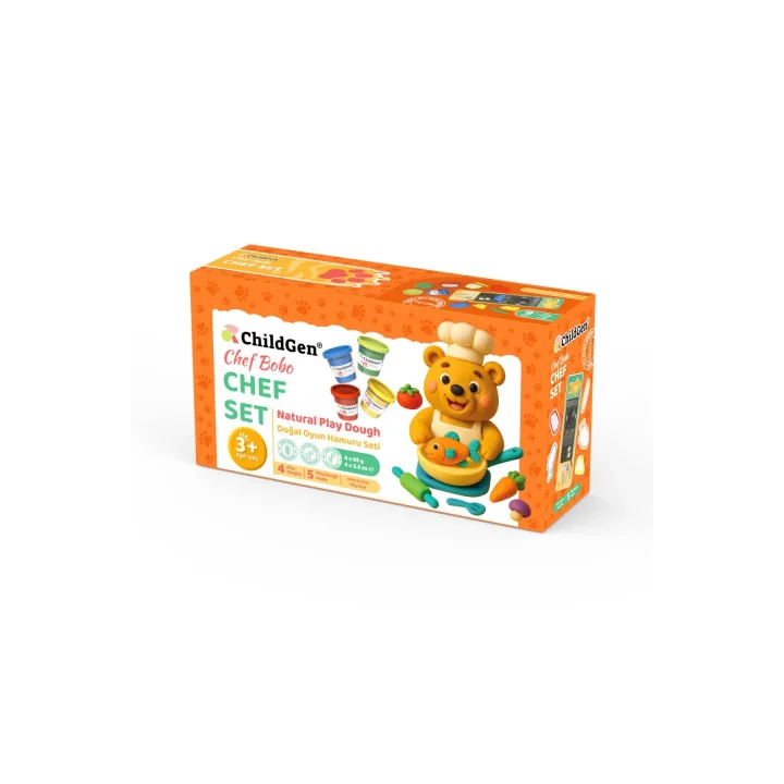 ChildGen Doğal Oyun Hamuru Sevimli Patiler - Chef Set
