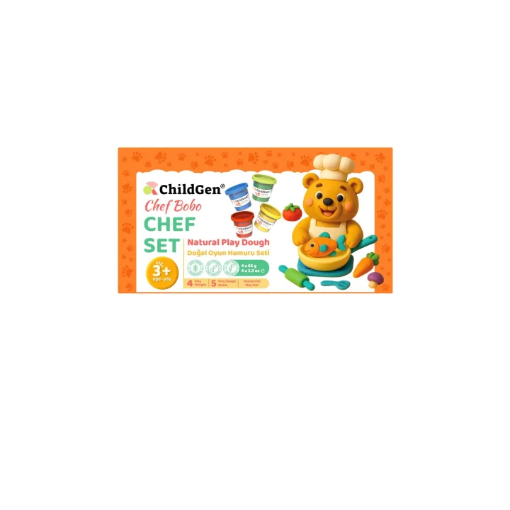ChildGen Doğal Oyun Hamuru Sevimli Patiler - Chef Set