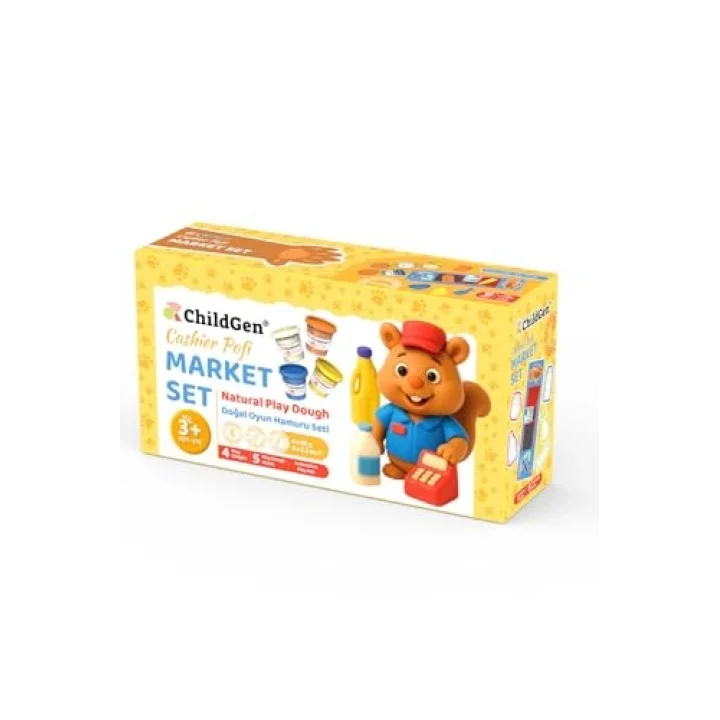 ChildGen Doğal Oyun Hamuru Sevimli Patiler - Market Set