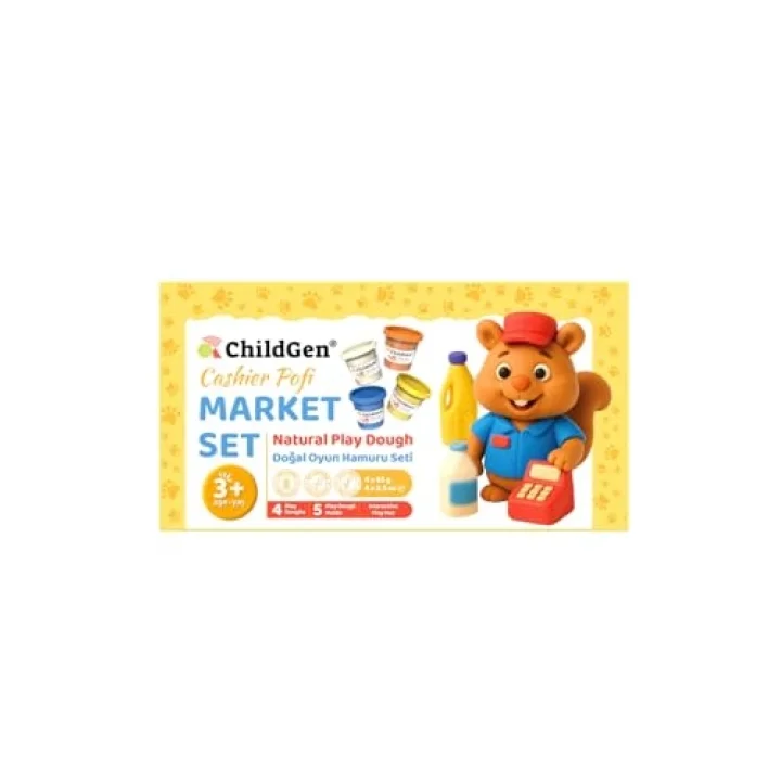 ChildGen Doğal Oyun Hamuru Sevimli Patiler - Market Set