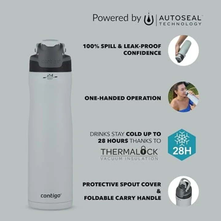 Chill Autoseal Soğuk Su Termosu 720 mL Beyaz