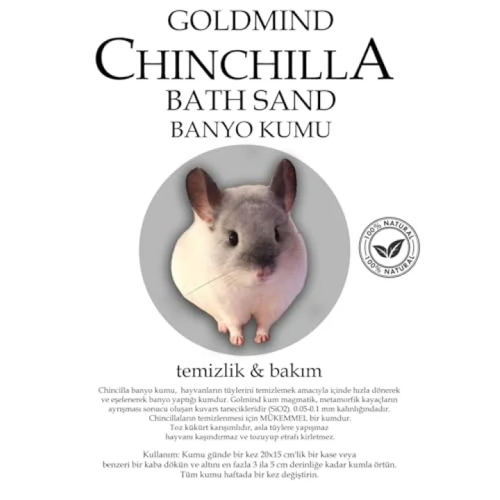 Chinchilla - Hamster Banyo Kumu, Kemirgen Kumu (1, Kilogram)