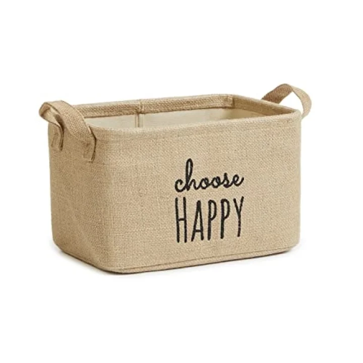 Choose Happy Baskılı Sepet //30x21x18