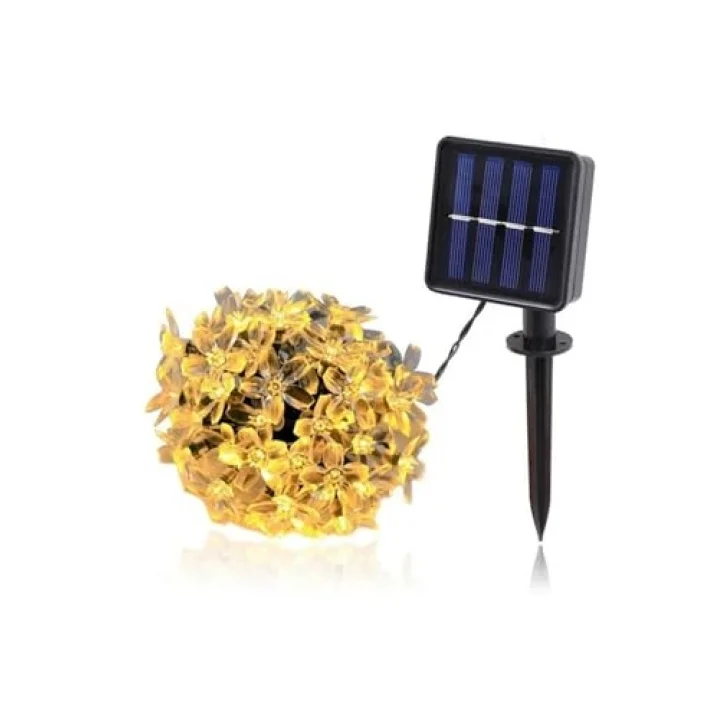 Çiçek Desenli 30 Led li Solar Bahçe Lambası Güneş Enerjili 2 Fonksiyonlu Bahçe Led