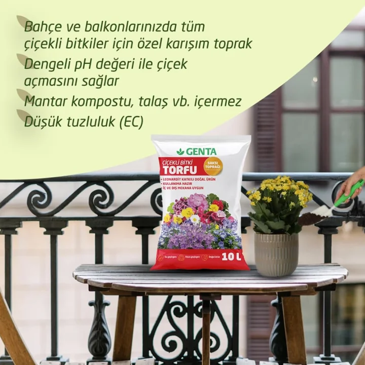 Çiçekli Bitkiler İçin Saksı Toprağı 10 Lt