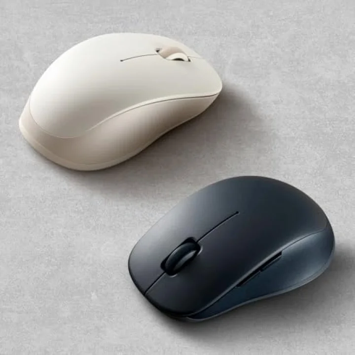 Çift Modlu Kablosuz Fare 2 Siyah 2.4GHz ve Bluetooth Çift Modlu Bağlantı Sessiz 1200 DPI Hassas Sensör Simetrik Hafif 62g İki Cihaz Arasında Dikişsiz Anahtarlama LED Göstergesi Büyük