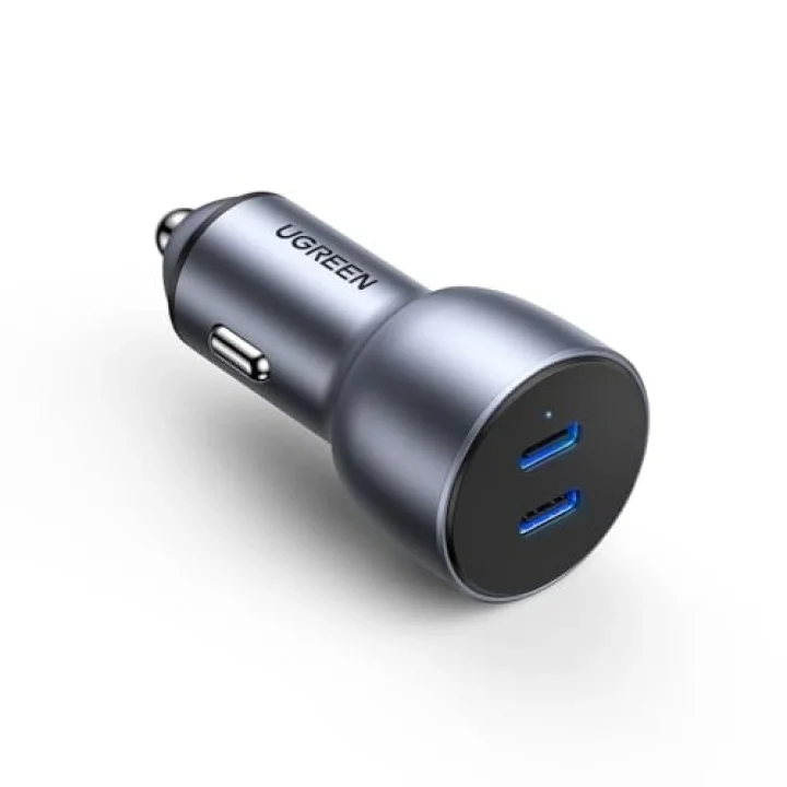 Çift PD Type-C Çıkışlı 50W Araç Çakmaklık Şarj Cihazı