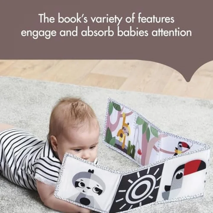 Çift sayfalı ilk kitap, yumuşak bebek kitabı, 0+ ay, duygu defteri bebek, siyah-beyaz, 2 sayfa, 7 eğlenceli aktivite, duyuları, yetenekleri ve görme yeteneğini destekler, karın zamanı, Boho