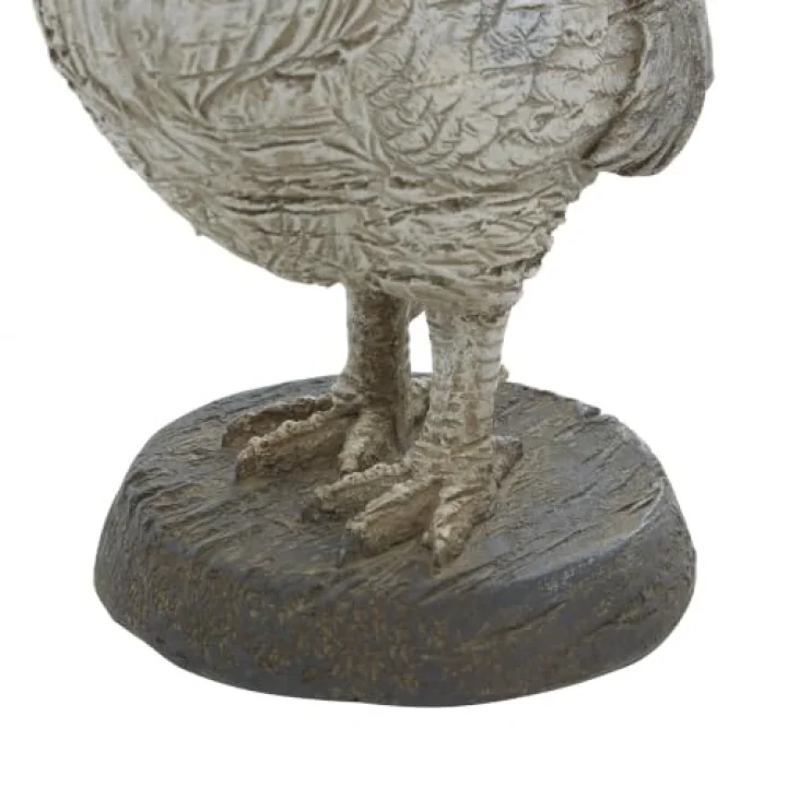 Çiftlik Evi Polystone Horoz Heykel, 8 x 5 x 12, Beyaz