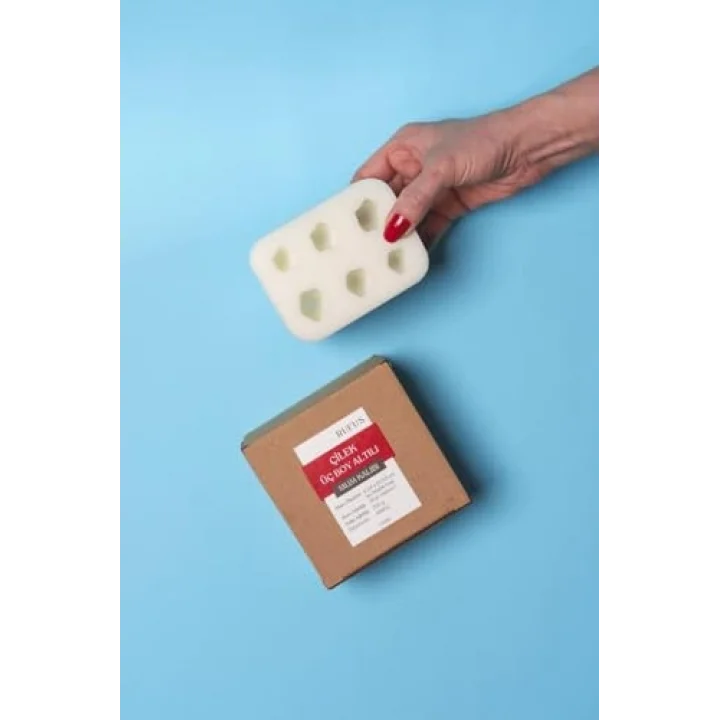 Çilek Üç Boy Altılı Silikon Mum Kalıbı