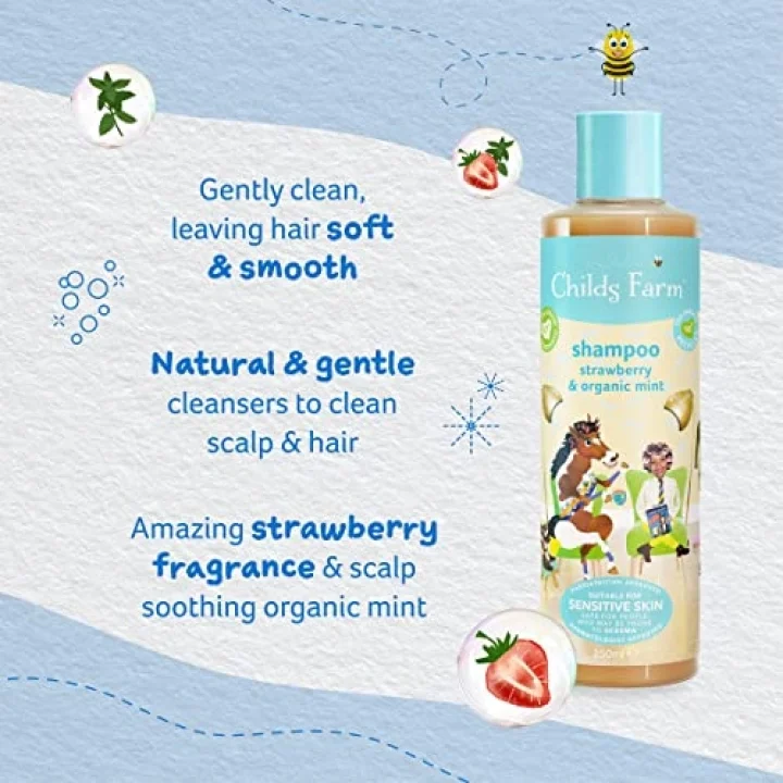 Çilek ve organik nane şampuanı, 500 ml
