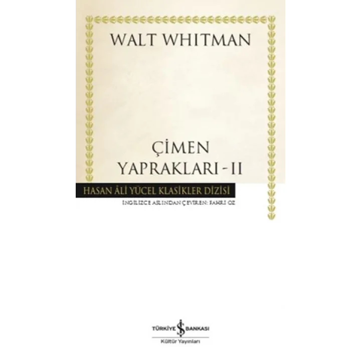 Çimen Yaprakları 2 - Hasan Ali Yücel Klasikleri (Ciltli)
