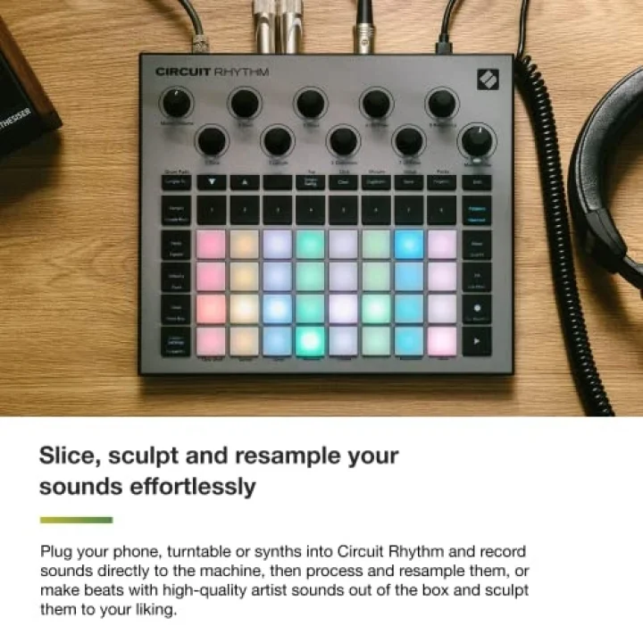 Circuit Rhythm Groovebox Synthesizer: Beats Yapmak ve Performans Sergilemek İçin 8 Örnek Parçaya Sahip Sampler ve Groovebox