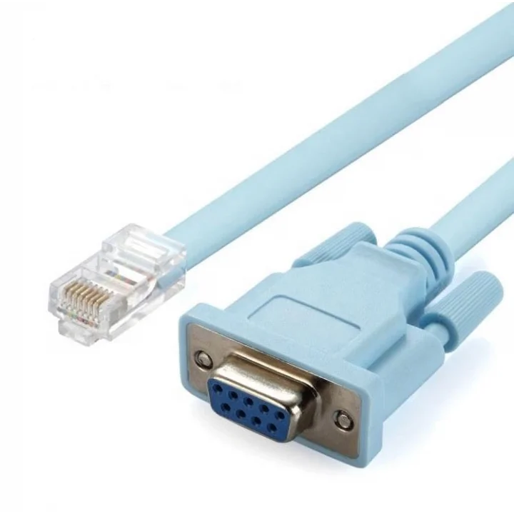 Cisco kablo Db9 To Rj45 Konsol Bağlantı Kablosu Cisco Switch Router için RJ45 Erkek 9 pin dişi konsol kablosu