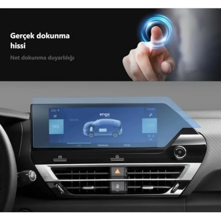 Citroen C4 10 İnç İle Uyumlu Multimedya Ekran Koruyucu Şeffaf