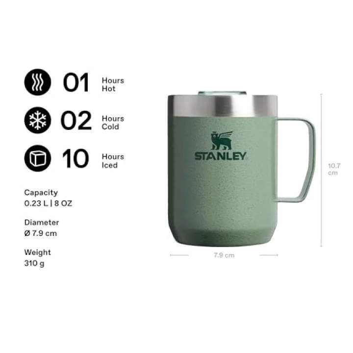 Classic Legendary Termos Bardak 0.23 Litre - Yeşil (Hammertone Green) | Paslanmaz Çelik