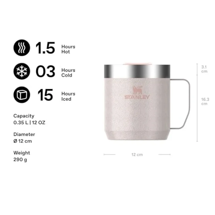 Classic Legendary Termos Bardak 0.35 Litre - Hammertone Rose Quartz | Paslanmaz Çelik