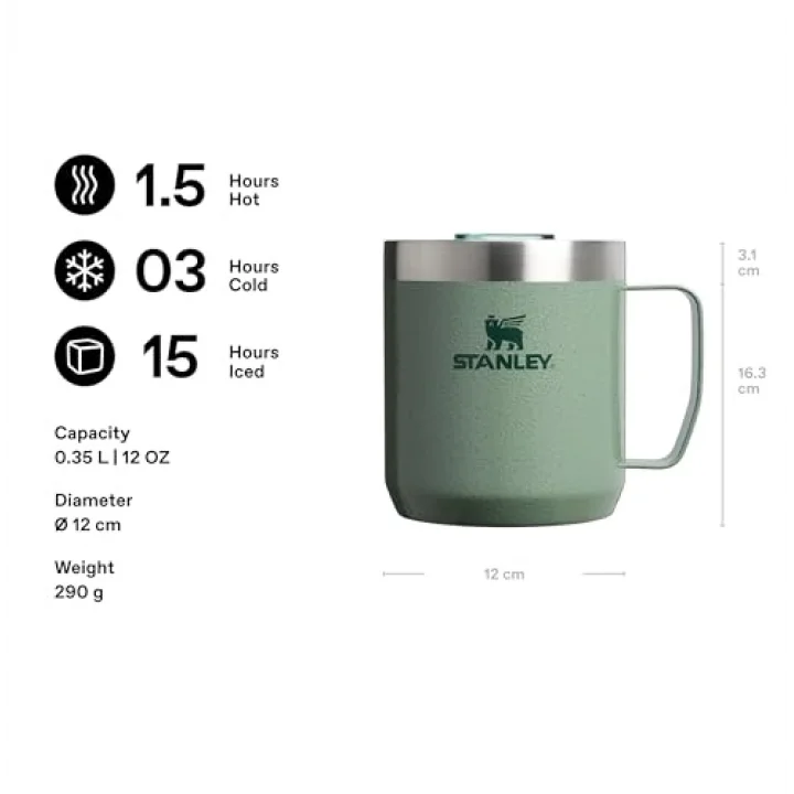 Classic Legendary Termos Bardak 0.35 Litre - Yeşil (Hammertone Green) | Paslanmaz Çelik