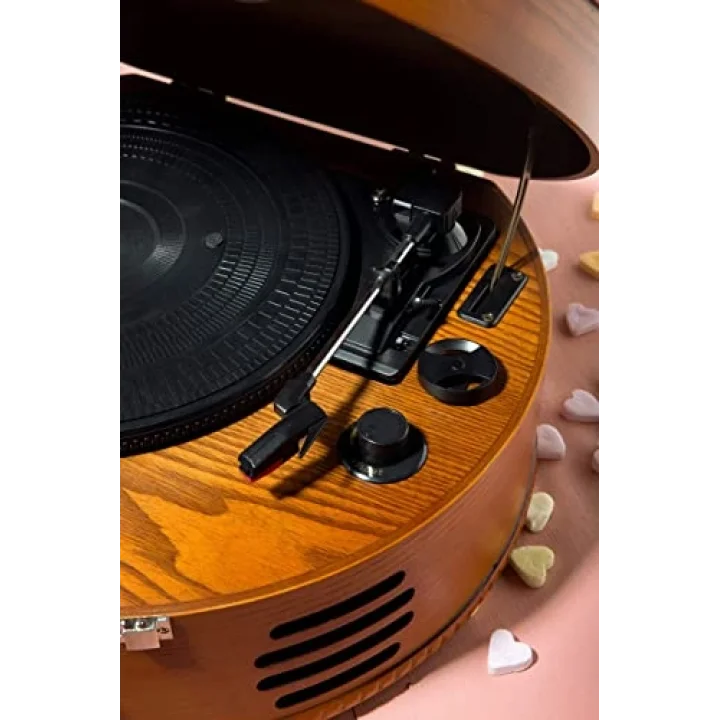 Classic Phono TT 34, Hoparlörlü Ahşap Pikap, Ahşap