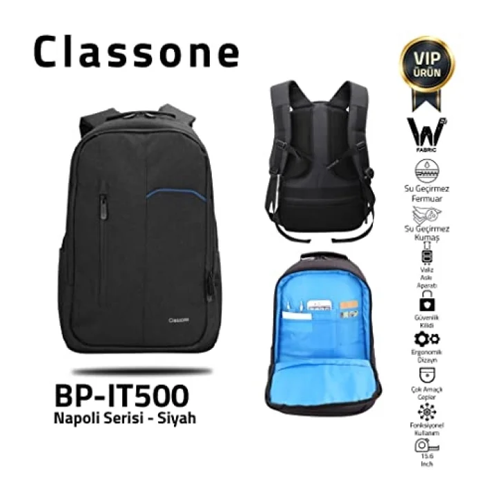 Classone BP-IT500 Napoli Serisi Sırt Çantası, 15.6