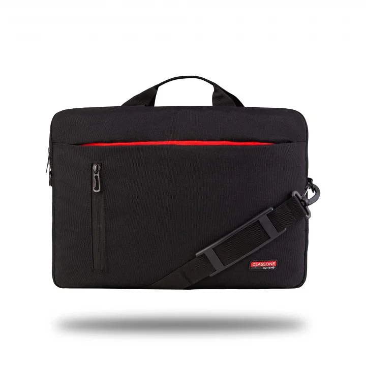 CLASSONE TL4000 Workout 15.6 Su Geçirmez Kumaş ,Macbook Mac Air, Notebook, Laptop El Çantası-Siyah