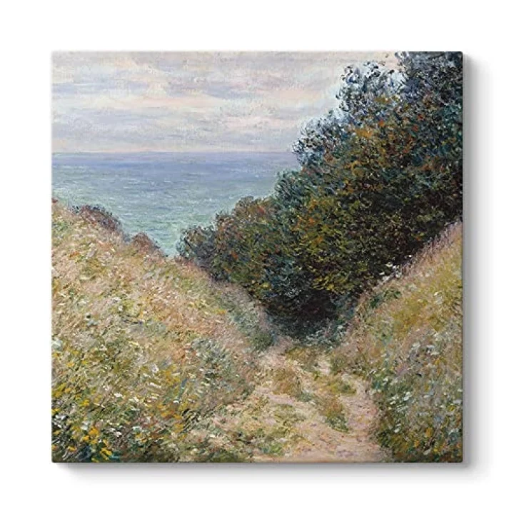 Claude Monet - Road at La Cave Tablosu 50 x 50