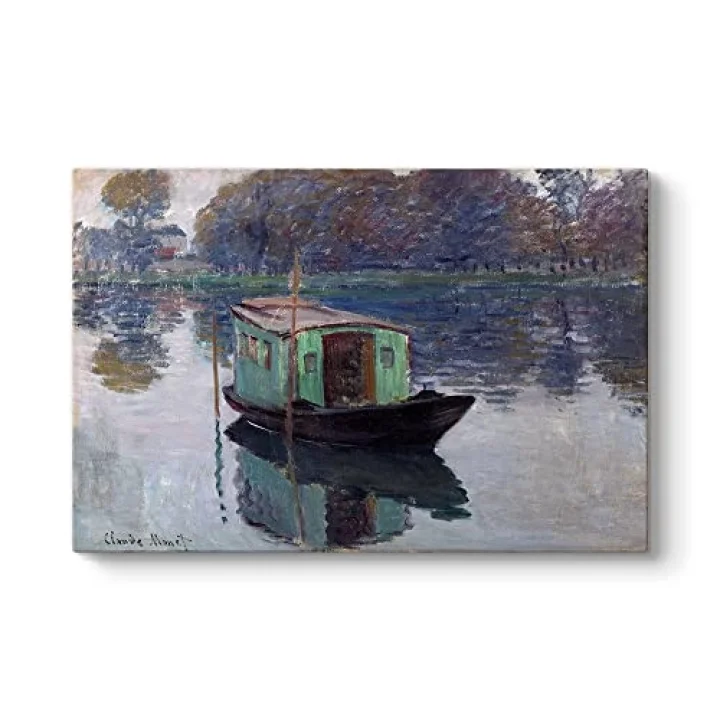 Claude Monet - The Studio Boat Tablosu 45 x 30