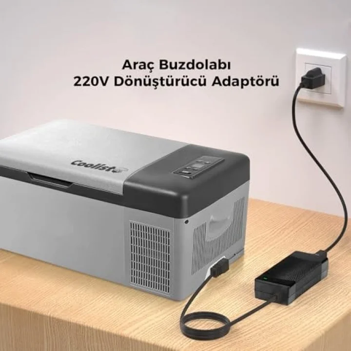 CLTACDC Kompresörlü Araç Buzdolapları İçin 220Volt/12Volt 6,0Ah Dönüştürücü Adaptör