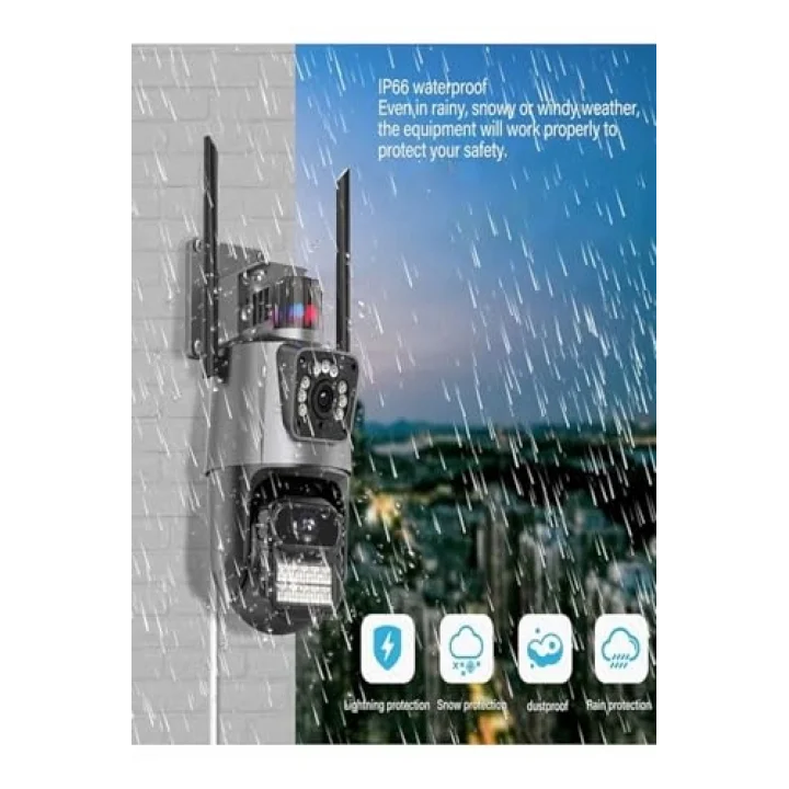 CMR7 8MP PTZ Dış Mekan Full Hd Wifi Kamera Su Geçirmez Hareket Sensörlü Gece Görüşlü IP Kamera