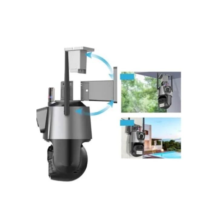 CMR7 8MP PTZ Dış Mekan Full Hd Wifi Kamera Su Geçirmez Hareket Sensörlü Gece Görüşlü IP Kamera