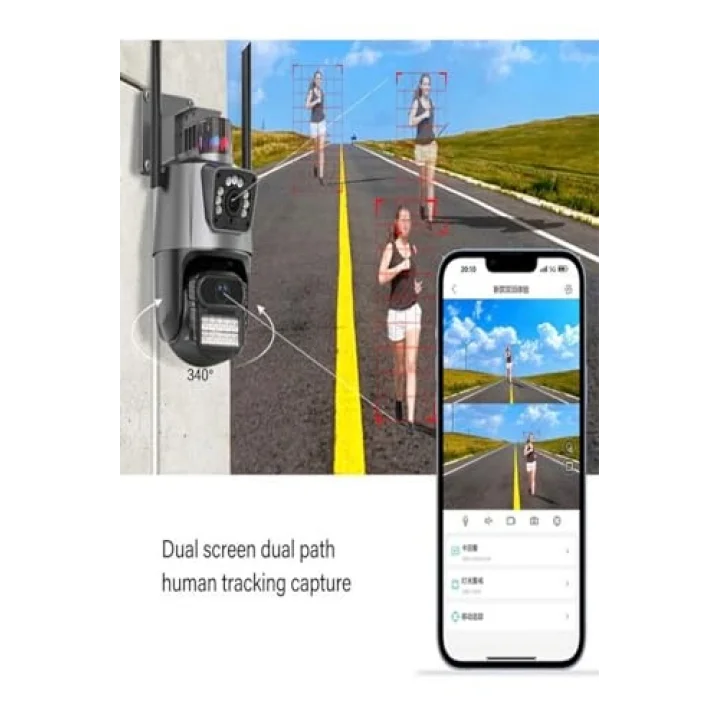 CMR7 8MP PTZ Dış Mekan Full Hd Wifi Kamera Su Geçirmez Hareket Sensörlü Gece Görüşlü IP Kamera