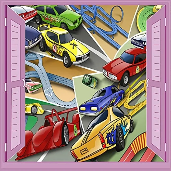 Çocuk Odası Bebek Odası Pencere Poster Duvar Kağıdı Arabalar