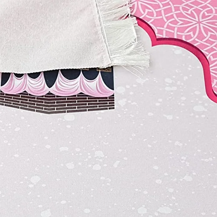 Çocuk Seccadesi Kabe Pembe 82×45 cm 110 gr - Tesbih Hediyeli