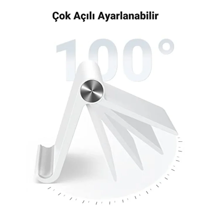 Çok Açılı Masaüstü Tablet Standı, Beyaz