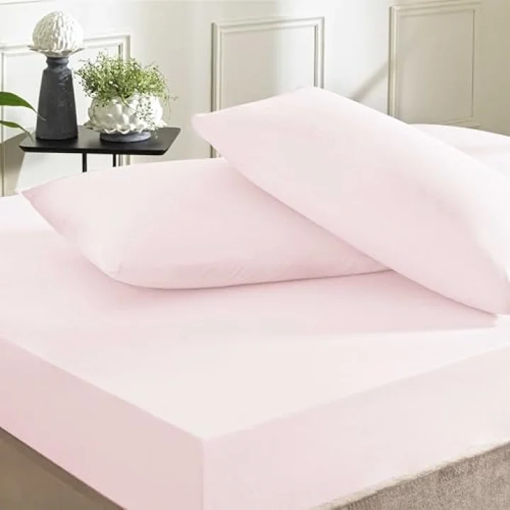 Color Dreams Ranforce Queen Size Fitted Çarşaf Seti Pudra