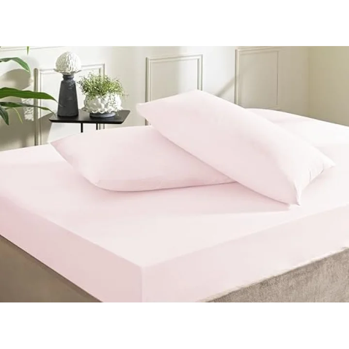Color Dreams Ranforce Queen Size Fitted Çarşaf Seti Pudra