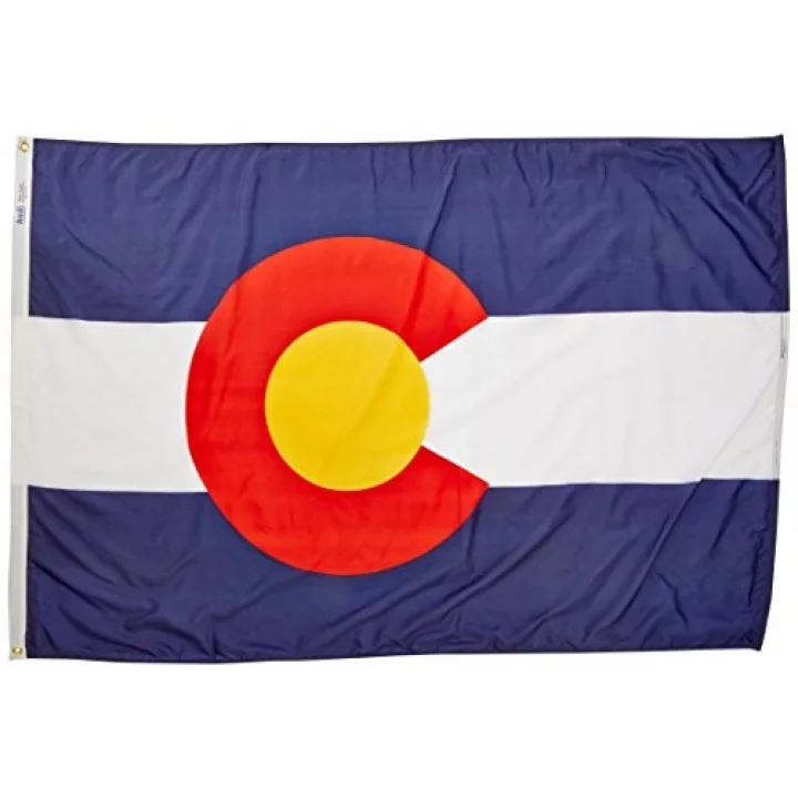 Colorado Eyalet Avlu Bayrağı ABD - Resmi Devlet Tasarım Özelliklerine Göre Üretilmiştir, (Model 140670)
