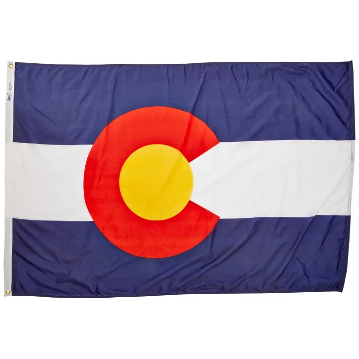 Colorado Eyalet Avlu Bayrağı ABD - Resmi Devlet Tasarım Özelliklerine Göre Üretilmiştir, (Model 140670)