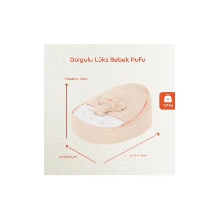 Comfy Dolgulu Bebek Pufu - Mist