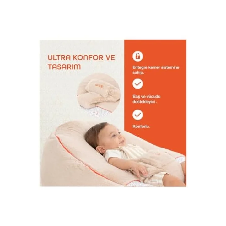 Comfy Dolgulu Bebek Pufu - Mist