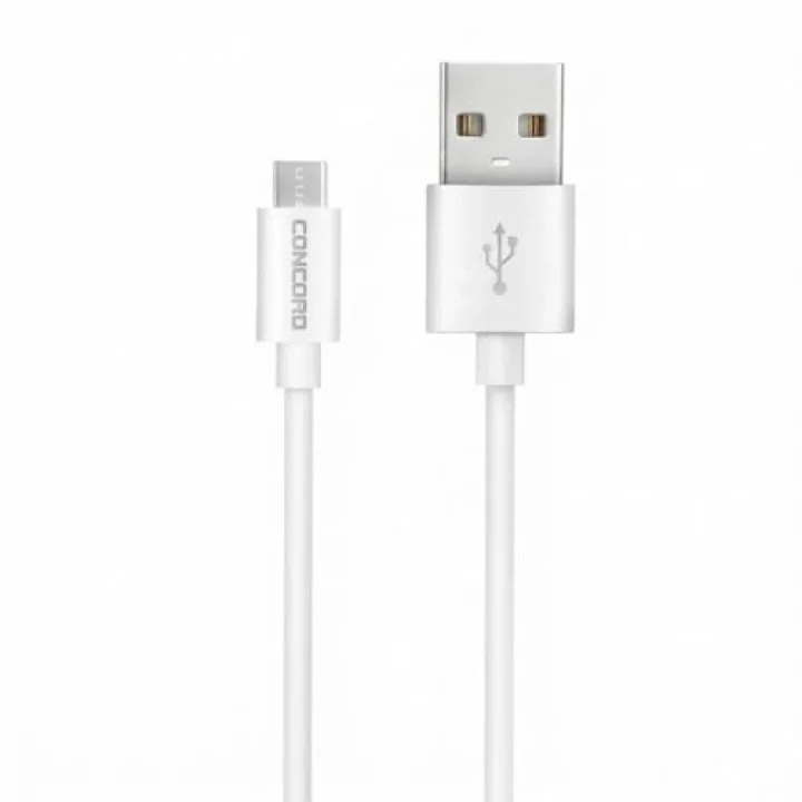 Concord C-321 2.1A 100cm Micro USB Data ve Şarj Kablosu - Beyaz